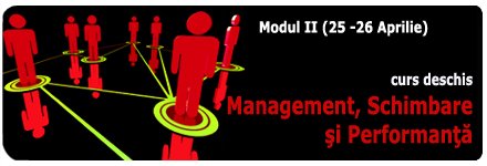 Modul II - Management, Schimbare si Performanta(25-25 Aprilie)