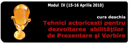 Training Public Speaking-Modulul IV - Programul Negociatorul Training Public Speaking-Modulul IV - Programul Negociatorul
