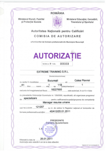 Autorizatie Manager resurse umane