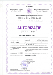 Autorizatie Formator
