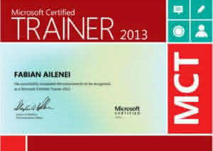 Microsoft Certified Trainer 2013 - Fabian Ailenei