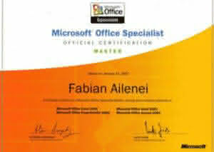 Microsoft Office Specialist 2007 - Fabian Ailenei