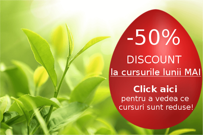 oferta cursuri -50% discount de paste