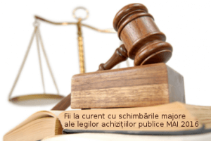 Workshop Achizitii Publice – modificari legislative MAI 2016 (14 iunie 2016)