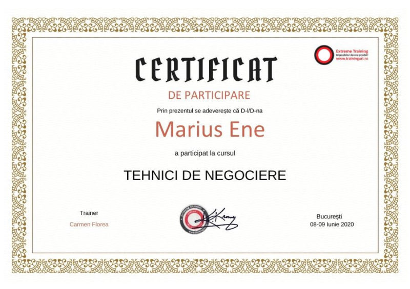 curs tehnici de negociere online